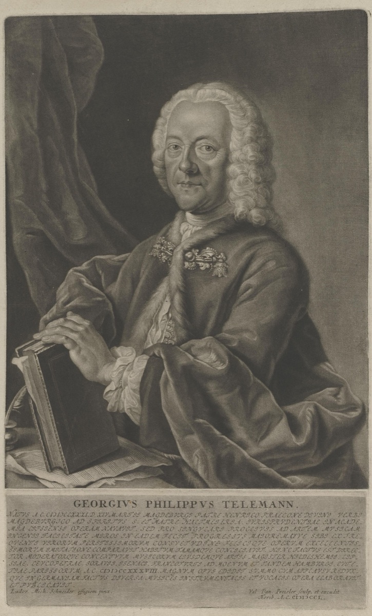 Portrait of the composer Georg Philipp Telemann